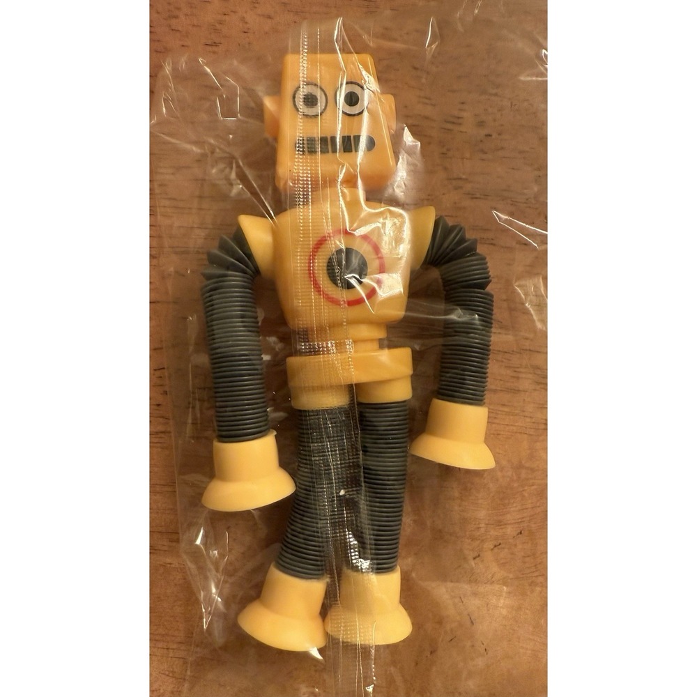 Telescopic Suction Cup Robot Toy,‎ Shape Changing Telescopic Tube Fidget NIP 6"